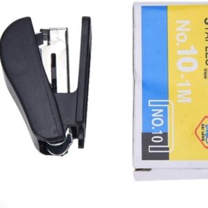 [1Pcs] Plastic Too Small and Mini Stapler Stationery Set Stapler Paper Office Mini Corchetera Binder Stationary with 50pcs Staples Accessories (Assorted Color)-B0CK4FW56L