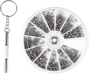 Eyeglasses Repair Kit - 600pcs Glasses Tightening Kit for Watches,Eyeglasses, Sunglasses, Watch Clock Spectacle Repair Stainless Steel Screws Assortment Kit-B0CVCHBVGF