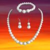 (1 Set) (As Shown) Fashion Simple rhinestone necklace earrings set Bridal Wedding Party Rhinestone Water Drop Pendant Necklace Drop Earrings Set (Ryan's Jewelry-Metal Color:18)B0D22DF3MJ