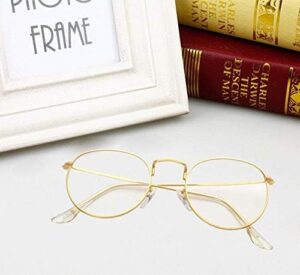 Women's Round Anti Blue Light Computer Glasses (Clear Lens)-B091J7B5LZ