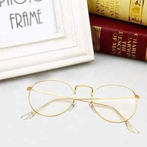 Women's Round Anti Blue Light Computer Glasses (Clear Lens)B091J7B5LZ