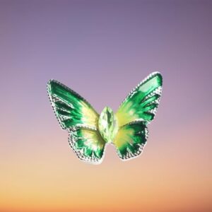 (1 Pcs) (XZ0203-5) Luxurious Colorful Inlaid Zircon Hollow Butterfly Brooch Insect Rhinestone Pins Fashion Suit Accessory Women's Corsage Jewelry-B0CGGGNZKB