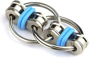 Flippy Chain Fidget Toy Perfect for ADHD, Anxiety, and Autism - Bike Chain Fidget Stress Reducer for Adults and Kids Blue-B096QZNB3N
