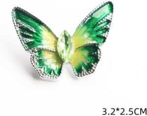 (1 Pcs) (XZ0203-5) Luxurious Colorful Inlaid Zircon Hollow Butterfly Brooch Insect Rhinestone Pins Fashion Suit Accessory Women's Corsage Jewelry-B0CGGGNZKB