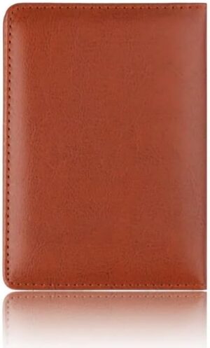 1PCs Travel Passport ID Card Cover Holder Case Faux Leather Color May Little Different (orange)-B0DC5NKXP6