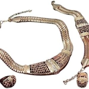 41xy+8KkMpL._AC_ (1 Pc) Wedding Party Gift Net Thick Choker Necklace Bracelet Ring Earrings Set stainless steel jewelry set Women's Jewelry Sets-B0C9Q7ZCVL