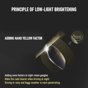 Vision Goggles Wrap Arounds, high definition Day and Night Unisex Vision Goggles Set of 2 Anti-Glare Polarized Sunglasses Driving Glasses Sun Glasses UV Protection (Black, Yellow)-B0DP591K2L