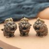 Metal Brass Tiger Key Chains DIY Hangings Jewelry Accessories Vintage Cute Animal Figurines Car Keyrings Pendants Children Gifts-B0B212C8J2