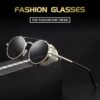 [1Pcs] Round Metal Sunglasses Steampunk Men Women Brand Designer Glasses Oculos De Sol Shades UV Protection-B0CSHZP41F