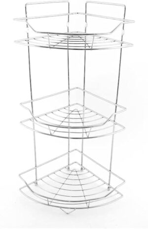 Stainless Steel 3 Layer Corner Rack-B0B6HVXW1X