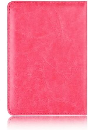 1PCs Travel Passport ID Card Cover Holder Case Faux Leather Color May Little Different (pink)-B0DC5N7PYG