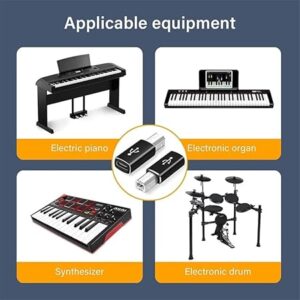 1 pcs USB 2.0 Printer Adapter USB Type c Adapter For Printer Hard Drive Base Fax Machine Scanner USB 2.0 Type c Printer Adapter - Random Color (Black)-B0DL157BN5