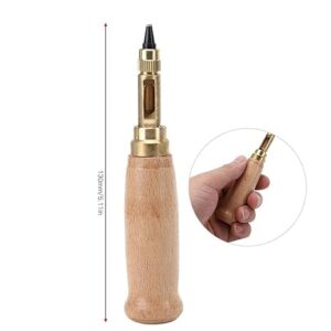 [1 Pcs] 6 in 1 Screw Hole Punch, Automatic Hole Punch Drill Tool Leather Belt Hole Eyelets for Sewing Leather Paper Craft Punches-B0CH6CSFTF