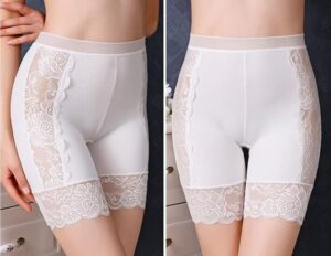 White, L(55kg-67.5kg) - Women Panties Seamless Safety Short Pants Women's High Waist Stretch Shorts Briefs Slimming Underwear Woman Summer Lingerie-B0BQT6YWM2