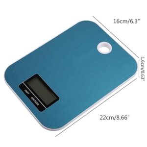 Kitchen Scale, 5 Kilos LCD Display, 0.05oz/1g Strain Gauge precision Technology, Auto/Manual Shut-Off - size 220 * 160mm-LCD Size 59 * 22mm, low Battery indication/Over Load indication-B0DPLDSWM3