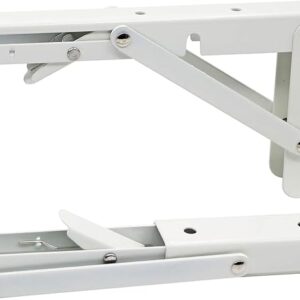 51BjHbDbPPL._AC_SX679_ Sturdy Folding Shelf Brackets Small Arm 19*8Cm White Heavy Duty Triangle Wall Mount Collapsible Shelf Bracket with Install Screws for Small Bench Table Space Saving 2 Pcs,-B0D4B174BM
