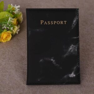 1PCs Travel Passport ID Card Cover Holder Case Faux Leather Color May Little Different (Black As Shown)-B0CV2XBXR5