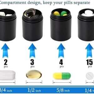 51LtoGEB8ML._AC_SX450_ 1PC Portable Aluminum Survival Waterproof Pill Box Container Medicine Storage Case First-Aid Bottle With Key Ring Travel Kits -1PCs-B0DK93JLLV