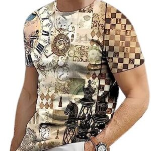 3XL Spotted Men's T-shirt Simple Print T-shirt For Men Trendy Men's Top Loose Oversized Clothing Everyday Casual Short Sleeve Summer - A01-BC03465, 3XL-B0CCK6H7XZ