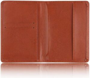 1PCs Travel Passport ID Card Cover Holder Case Faux Leather Color May Little Different (orange)-B0DC5NKXP6