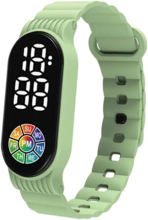 Wrist Watch Touch Control Digital Display Waterproof High Clarity Exact Time Multi-function Kids Electronic Watch Daily Accessory -Green As Shown-B0DBFMC3X6