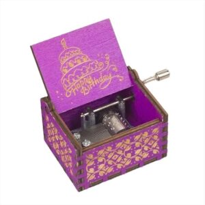 1Pcs Small Handy Music box Gifts for happy birthday wooden Randomly Shape (Purpel Edition)-B0DJRX8LJ4
