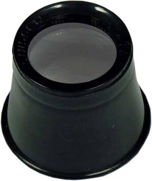 [1 Piece] 10X Jewelers Loupe Magnifier, Jewelry Eye Loop Magnifying Glass Monocle for Watch Repair, Diamonds, Coins, Plants, Gems, Stamps, Watches, etc, Black-B0BX652RDM