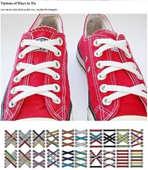 Shoelaces Silicone No Tie - 12 Pieces - White B098VFFM7T