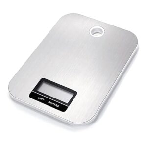 Kitchen Scale, 5 Kilos LCD Display, 0.05oz/1g Strain Gauge precision Technology, Auto/Manual Shut-Off - size 220 * 160mm-LCD Size 59 * 22mm, low Battery indication/Over Load indication-B0DPLDSWM3