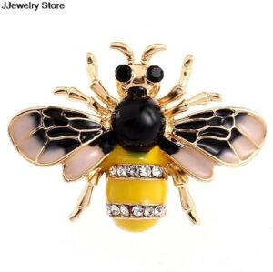 Unisex Enamel Bee Brooches Insect Brooch Pin Cute Small Badges Fashion Jewelry Wholesale Women and Men Jewelry hot-B0D398QD4G