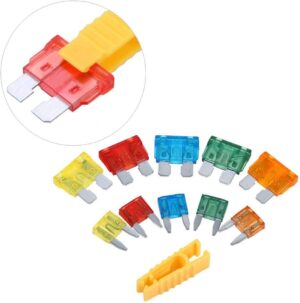 Keenso 50pcs Car Standard & Mini Blade Fuse Kit Assortment Block Blade Fuse Box 5A 10A 15A 20A 30A Car Boat Truck SUV-B07HQ6B7GY