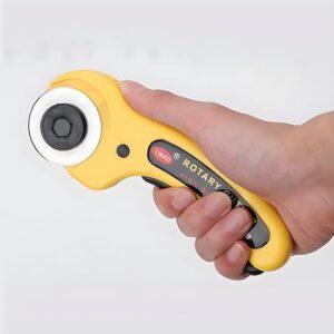 1pcs- 45mm Leather with one blade craft Rotary Cutter Leather Cutting Tool Leather Craft Fabric Circular Blade DIY Patchwork Sewing Quilting - Random Color-B0DPJ6G5RP