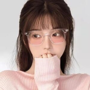 New Gradient Blush Glasses Black Frame Sunglasses Women's Fashion Sunglasses Men's Sunscreen Glasses Width 14Cm-B0DFMG5D8V