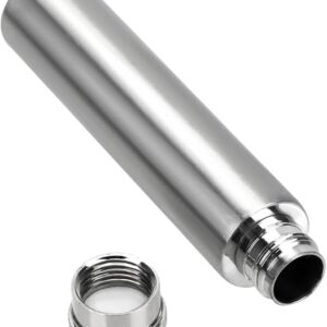 Bottle Mini Stainless Steel Hip Flasks for Whisky Hidden Wine Bottle Tubular Pot Alcohol Flask Groomsmen Gifts 1/1 Oz Multifuction Bottle for Emergency Treatment Drinks 10cm Length-B0DQ9ZMCS6