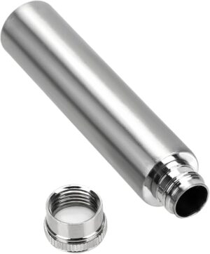 Bottle Mini Stainless Steel Hip Flasks for Whisky Hidden Wine Bottle Tubular Pot Alcohol Flask Groomsmen Gifts 1/1 Oz Multifuction Bottle for Emergency Treatment Drinks 10cm Length-B0DQ9ZMCS6