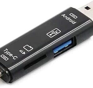 51bEDaDZ19L._AC_SX450_ 5 in 1 Multifunction Usb 2.0 Type C/Usb/Micro Usb/Tf/SD Memory Card Reader-B0BT5X8P6B