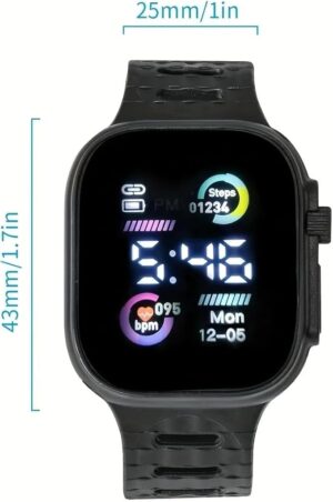 [1Pcs] Led Display Digital Kids Watches Sport Boys Girls Luminous Children’s Electronic Wristwatch Students Clock Watches Relojes 2024-B0DGDMGKM4