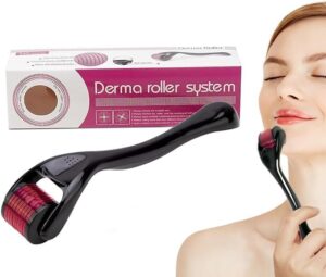 Derma Roller Needles 540 Titanium Microneedle Roller for Face Skin Rejuvenation Anti-Wrinkle Anti-Aging Skin Rejuvenation Hair Loss Acne Scars Stretch Marks, Multicolor (1.5mm)B0DFYZYSH1