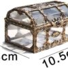 Plastic Transparent Pirate Treasure Box Aquarium Ornament, 9.5 cm x 8 cm x 10.5 cm-B0DJCZDXZ4