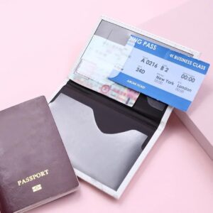 Light Blue Travel Passport ID Card Cover Holder Case Faux Leather Color May Little Different (gray)-B0DFMLHD86
