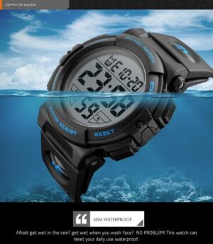 SKMEI Men Sports Watches Digital LED Electronic Multifunction Outdoor Sport Waterproof Swim Mens Student Casual Watch-B0C7KJFJY4