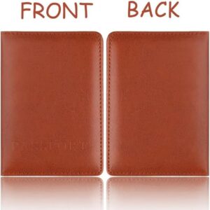 51e1WtANRcL._AC_ 1PCs Travel Passport ID Card Cover Holder Case Faux Leather Color May Little Different (orange)-B0DC5NKXP6