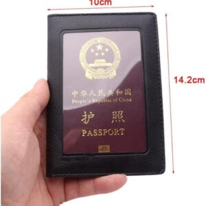 51eL408z7ML._AC_ Men Women's Passport Cover on The Passport Holder Travel Leather Protector Bag ID Credit Card Case for Passport Wallet Pasport (Pink)-B0B5TMBD2M