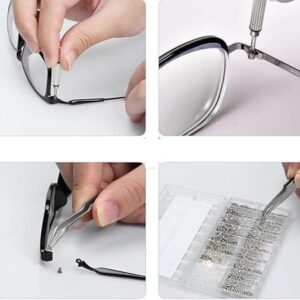 QYAJS Mini 4 in 1 Screwdriver Keychain, 2 Pack Stainless Steel Precision Screwdriver Keyring Repair Tool for Eyeglass Sunglasses Watch Phone Electronics-B09V2BTXPS