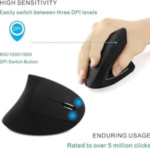 Gaming Mouse For Computer PC Vertical Ergonomic Gamer Mause For Laptop PS4 USB 3200 DPI 6 Button Optical Wired Game Mice-B0BSVN9B1L