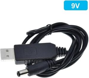 1Pcs - Usb Power Boost Line Dc 5v To Dc 9v Step Up Module Usb Converter Adapter Cable 2.1x5.5mm Plug-B0D2Z17F2B