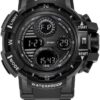 Black Digital Watch for Men Sports Watches Waterproof Outdoor Chronograph Hand Clock G Infantry Shock Student Wristwatch-B0CVZHZTSV