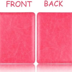 1PCs Travel Passport ID Card Cover Holder Case Faux Leather Color May Little Different (pink)-B0DC5N7PYG