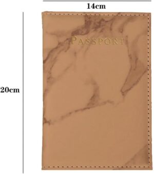 Travel Passport ID Card Cover Holder Case Faux Leather Color May Little Different (Bronze)-B0DQH893DZ