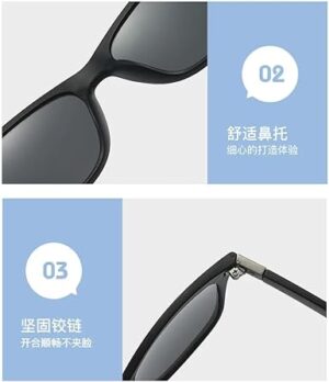 [1Pcs-14 * 5cm-18Grams - Black ] 2022 New Unisex Rectangle Vintage Sunglasses Fashion Design Retro Sun Glasses Man Eyeglass Casual Goggles UV400 Eyewear -Black B0707-B0D3Y79QJC